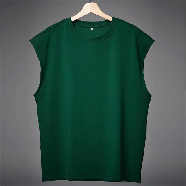 Men's Casual Cotton Gym Vest - Breathable & Sweat-Absorbent
