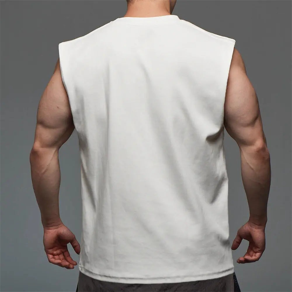 Men's Casual Cotton Gym Vest - Breathable & Sweat-Absorbent