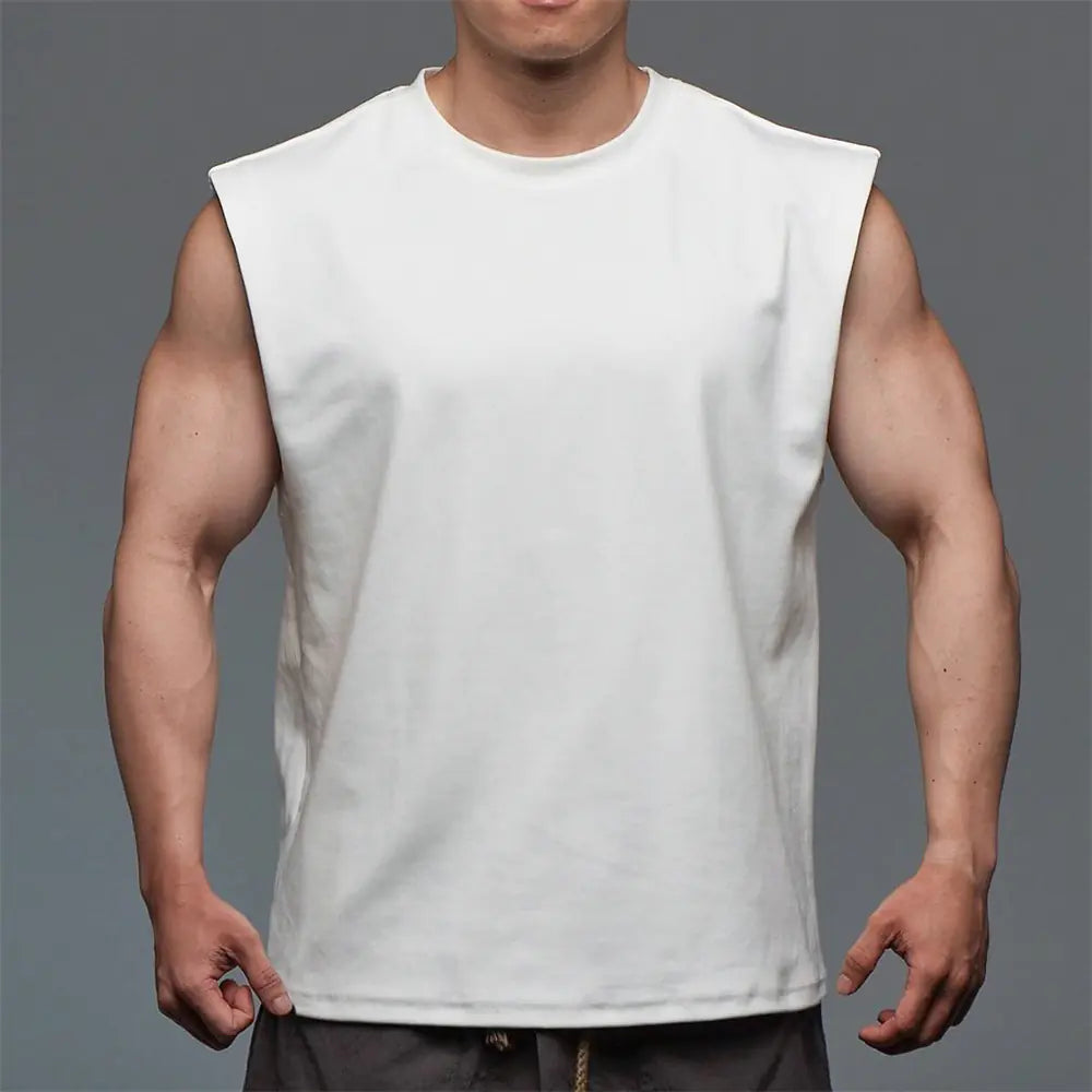 Men's Casual Cotton Gym Vest - Breathable & Sweat-Absorbent
