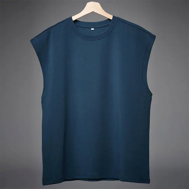 Men's Casual Cotton Gym Vest - Breathable & Sweat-Absorbent