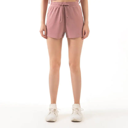 Lace Wide Loose Yoga Shorts for Women's Fitness