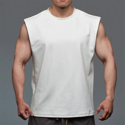 Men's Casual Cotton Gym Vest - Breathable & Sweat-Absorbent